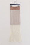 SWAYING/KNIT silk stitching contrasting color tube top skirt SW24SS2L12 white